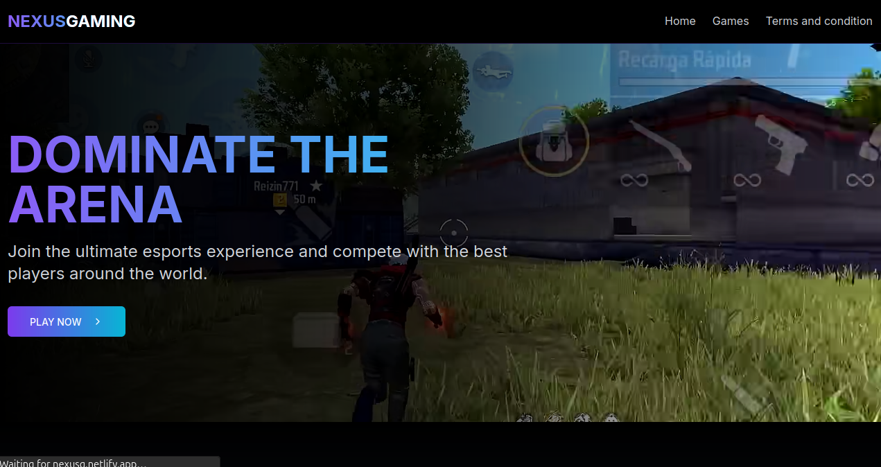 Nexus Esports Template Preview